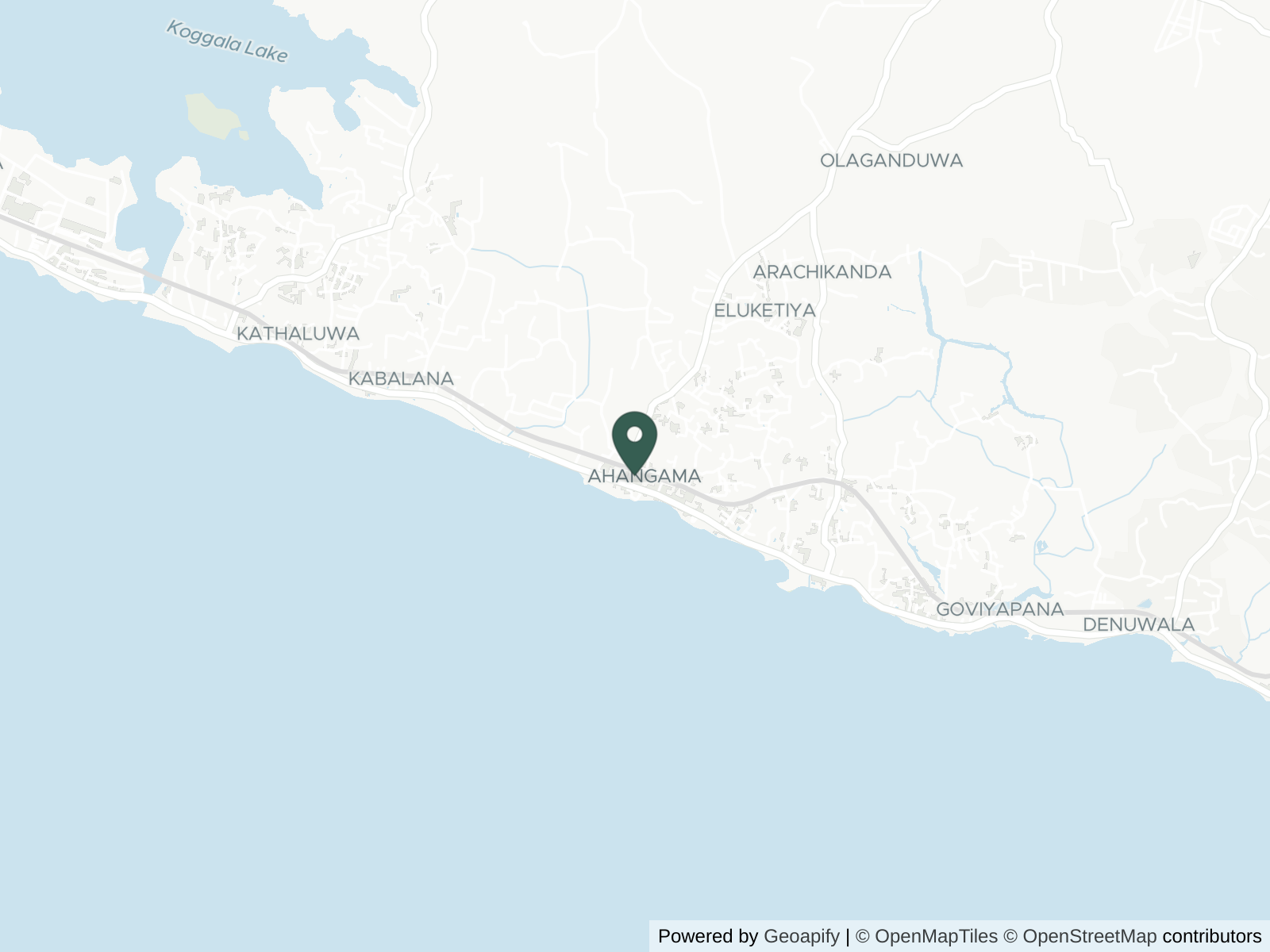 Map of Ahangama