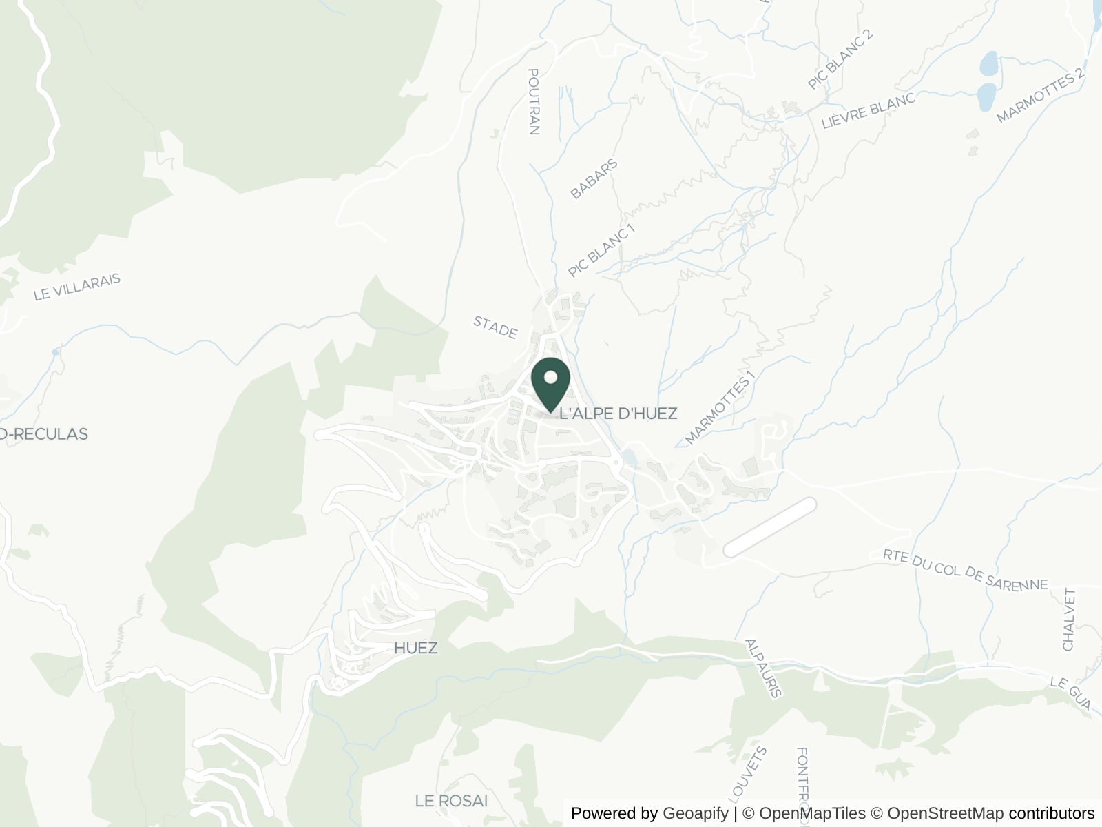 Map of Alpe d'Huez