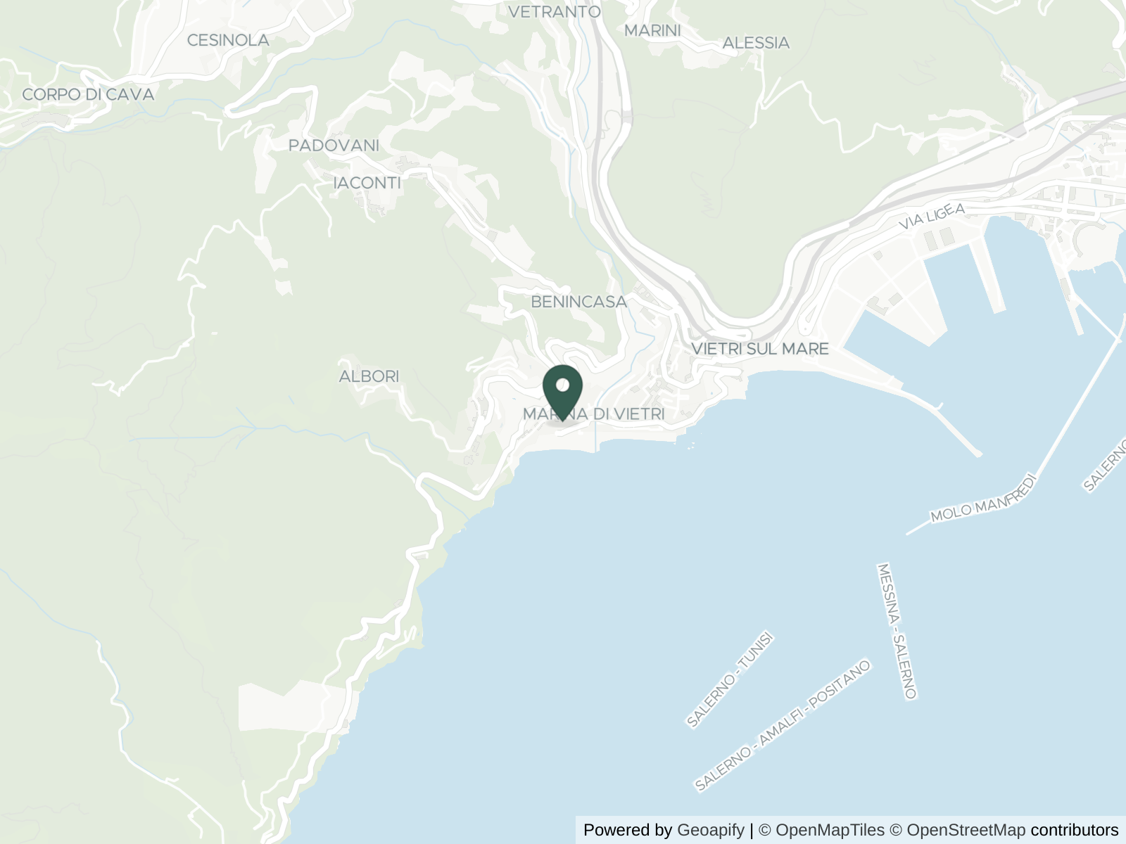 Map of Amalfi Coast