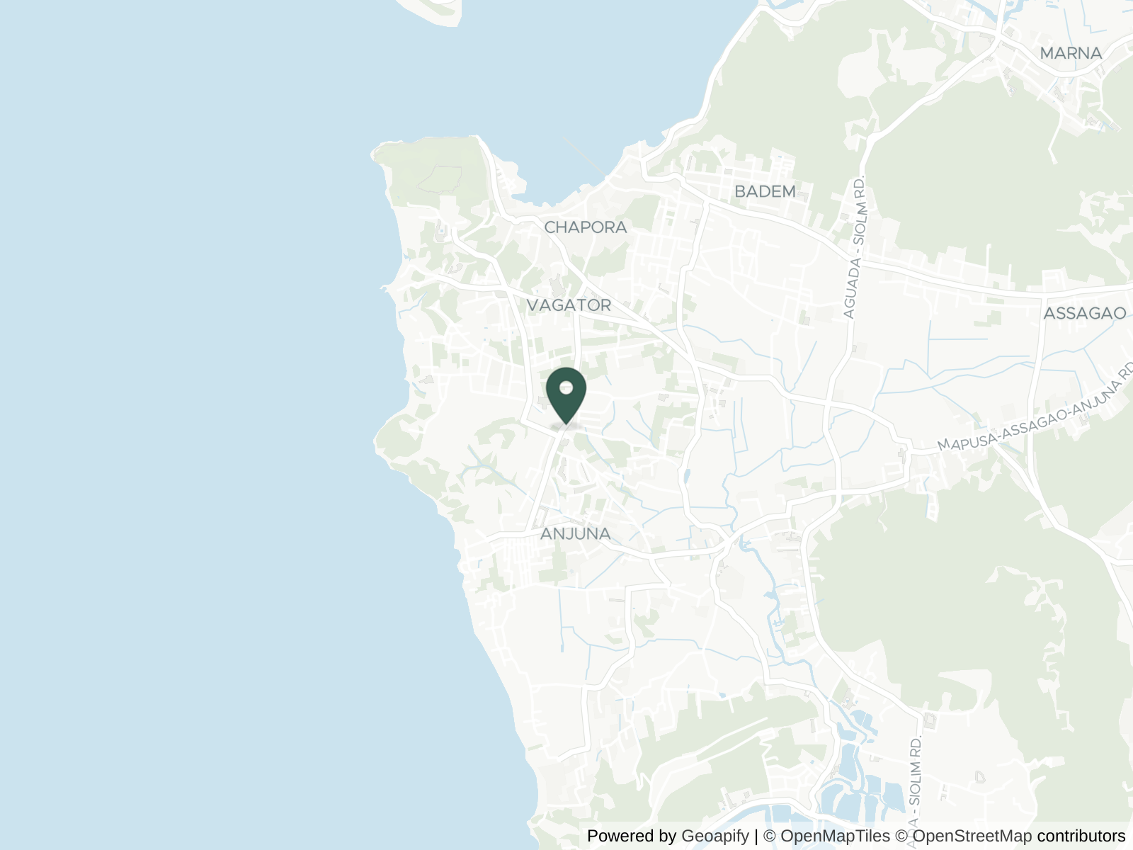 Map of Anjuna & Vagator