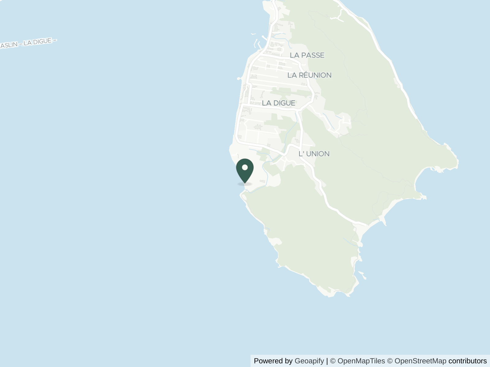 Map of Anse Source d'Argent