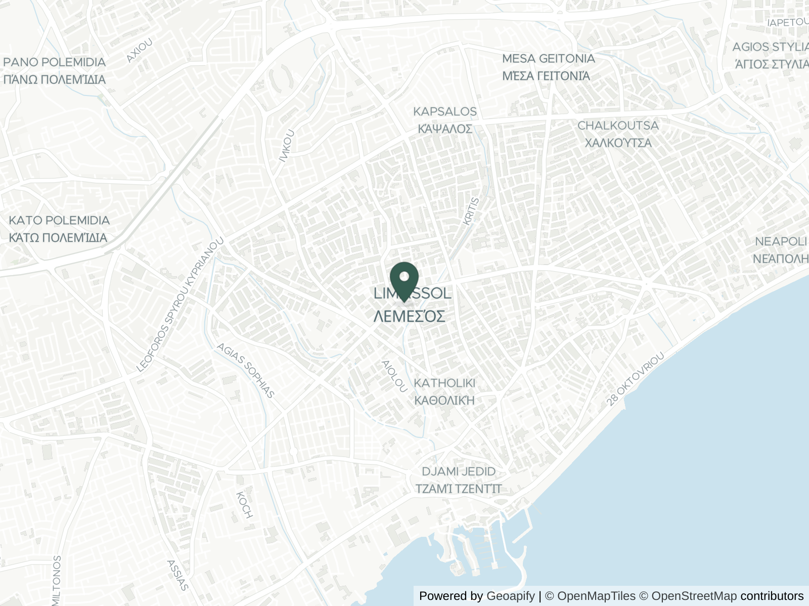 Map of Ayia Napa's grown-up rival: Paphos & Limassol