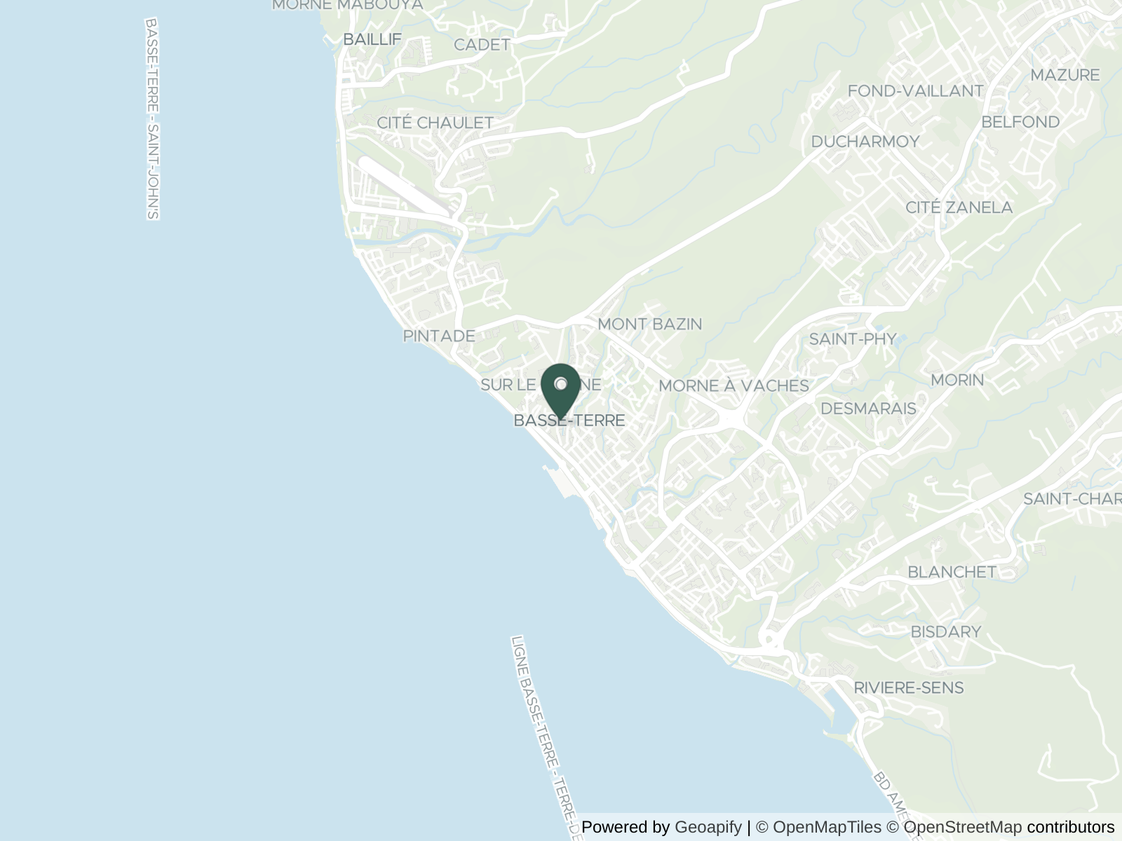 Map of Basse-Terre