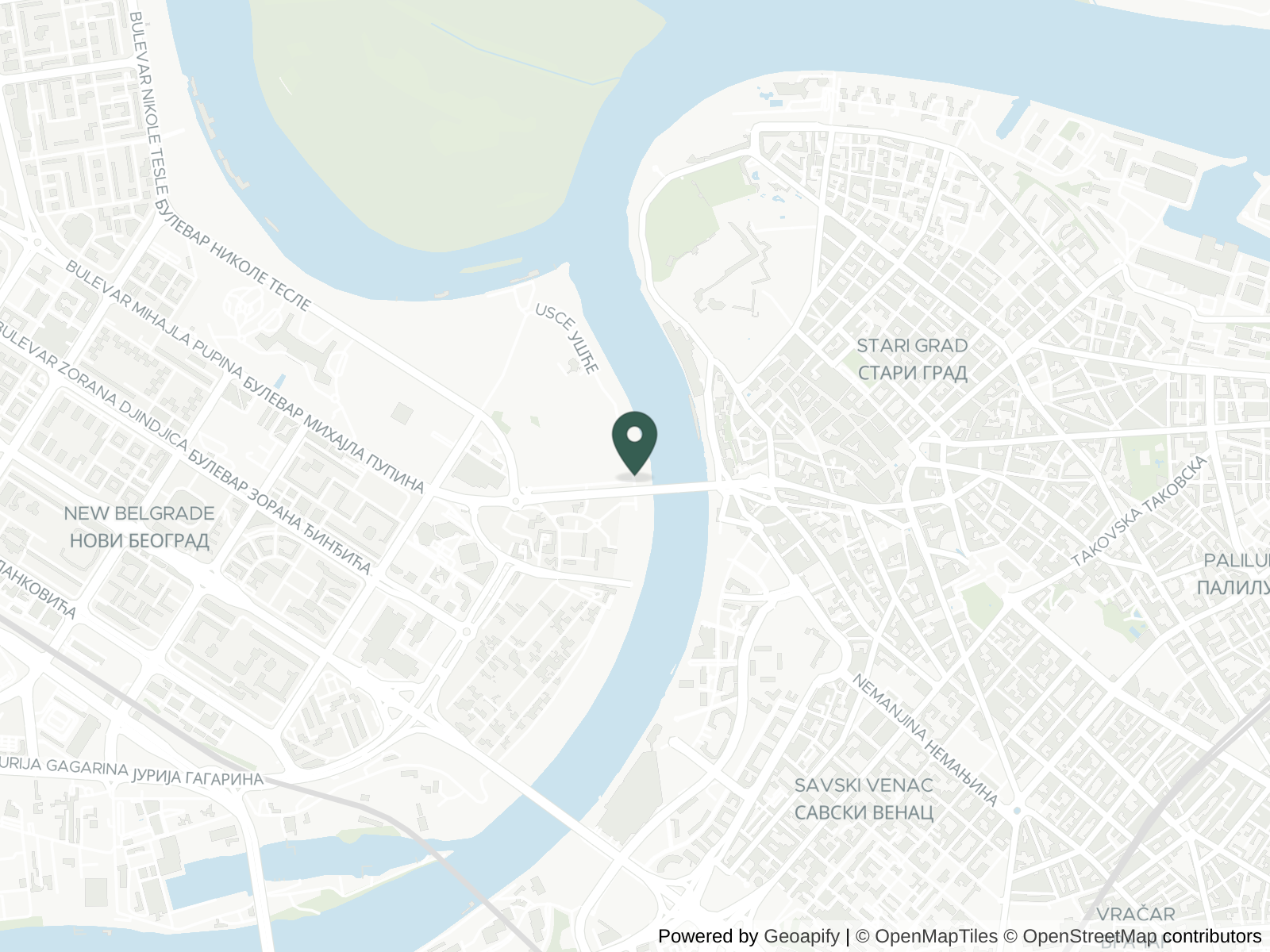 Map of Belgrade