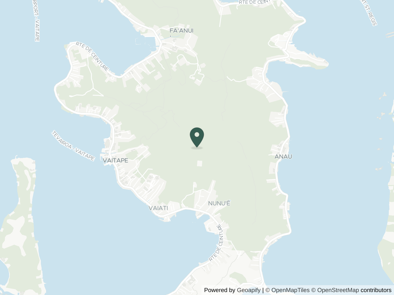 Map of Bora Bora