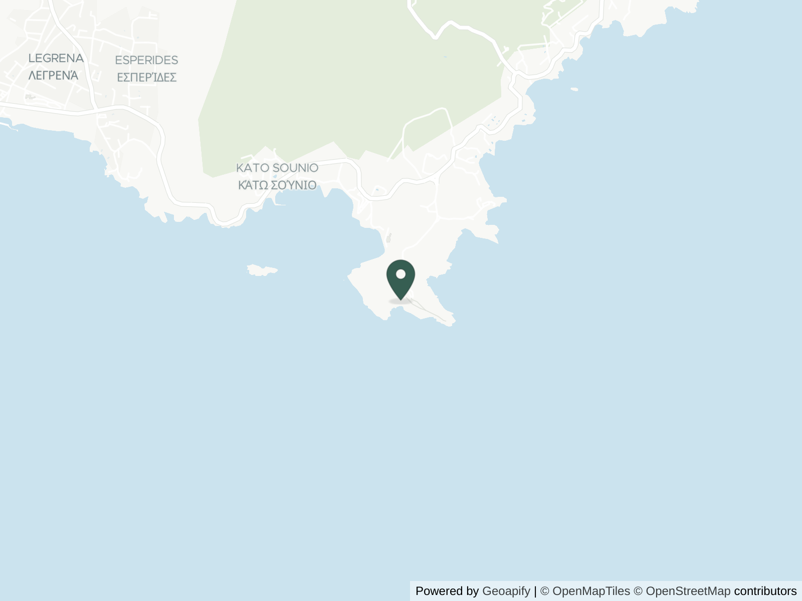 Map of Cape Sounion