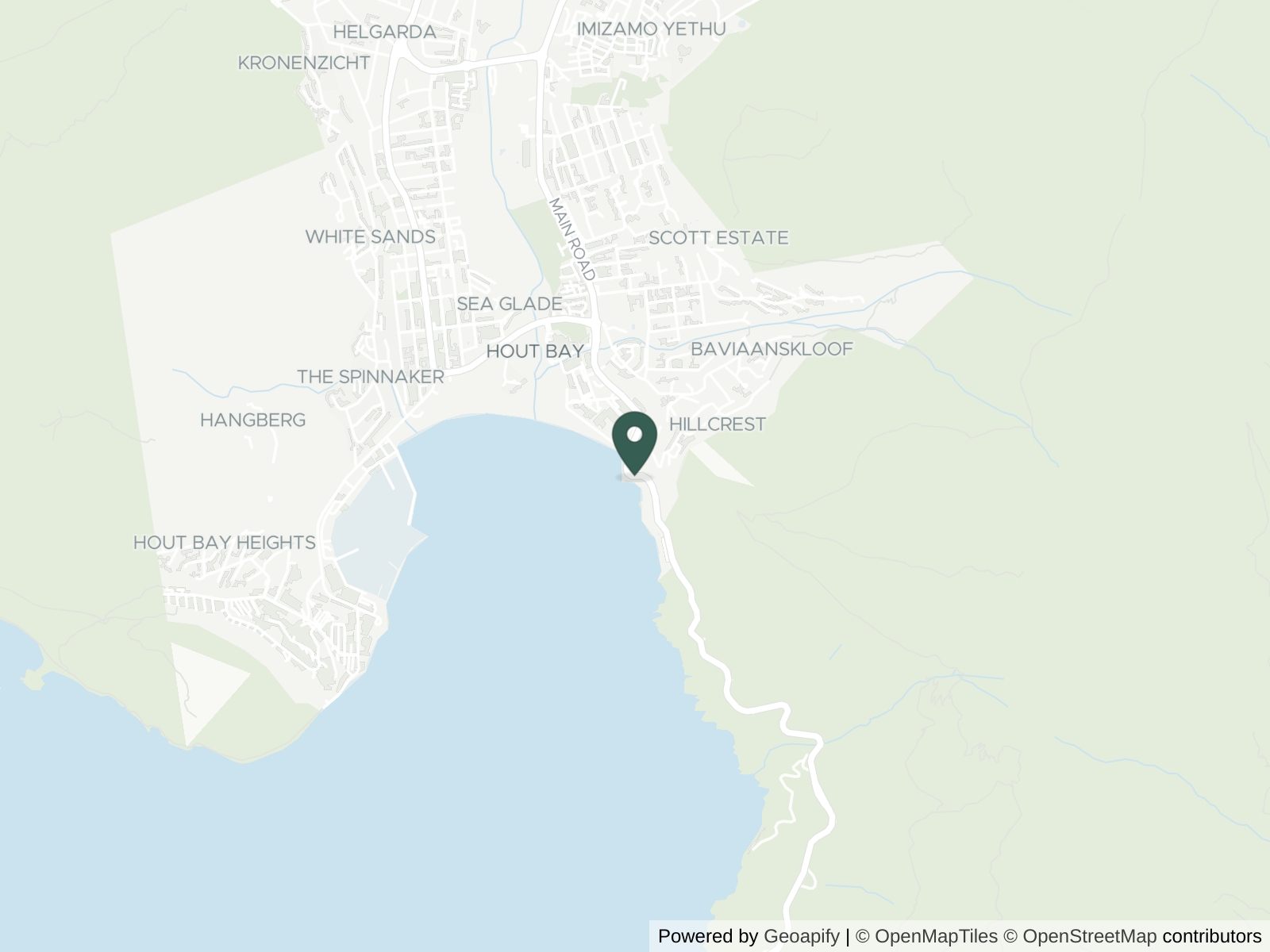 Map of Chapman's Peak Drive