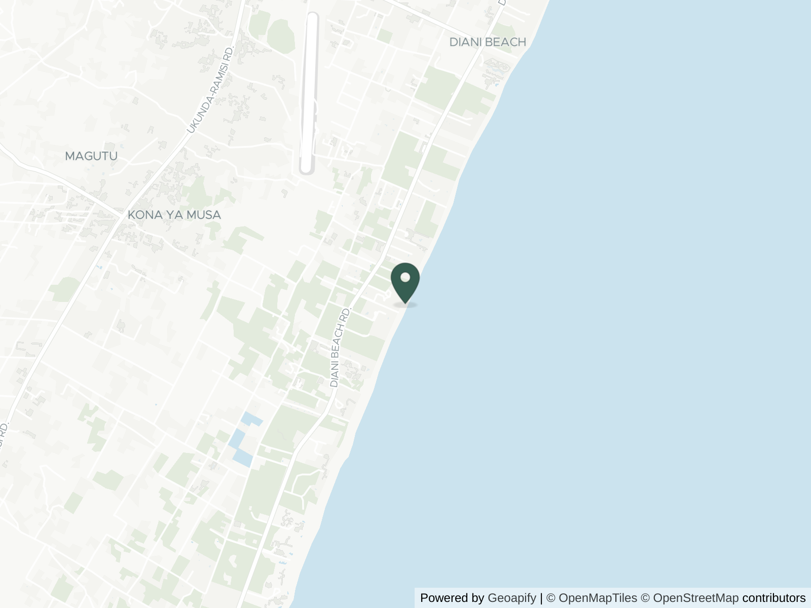 Map of Diani Beach