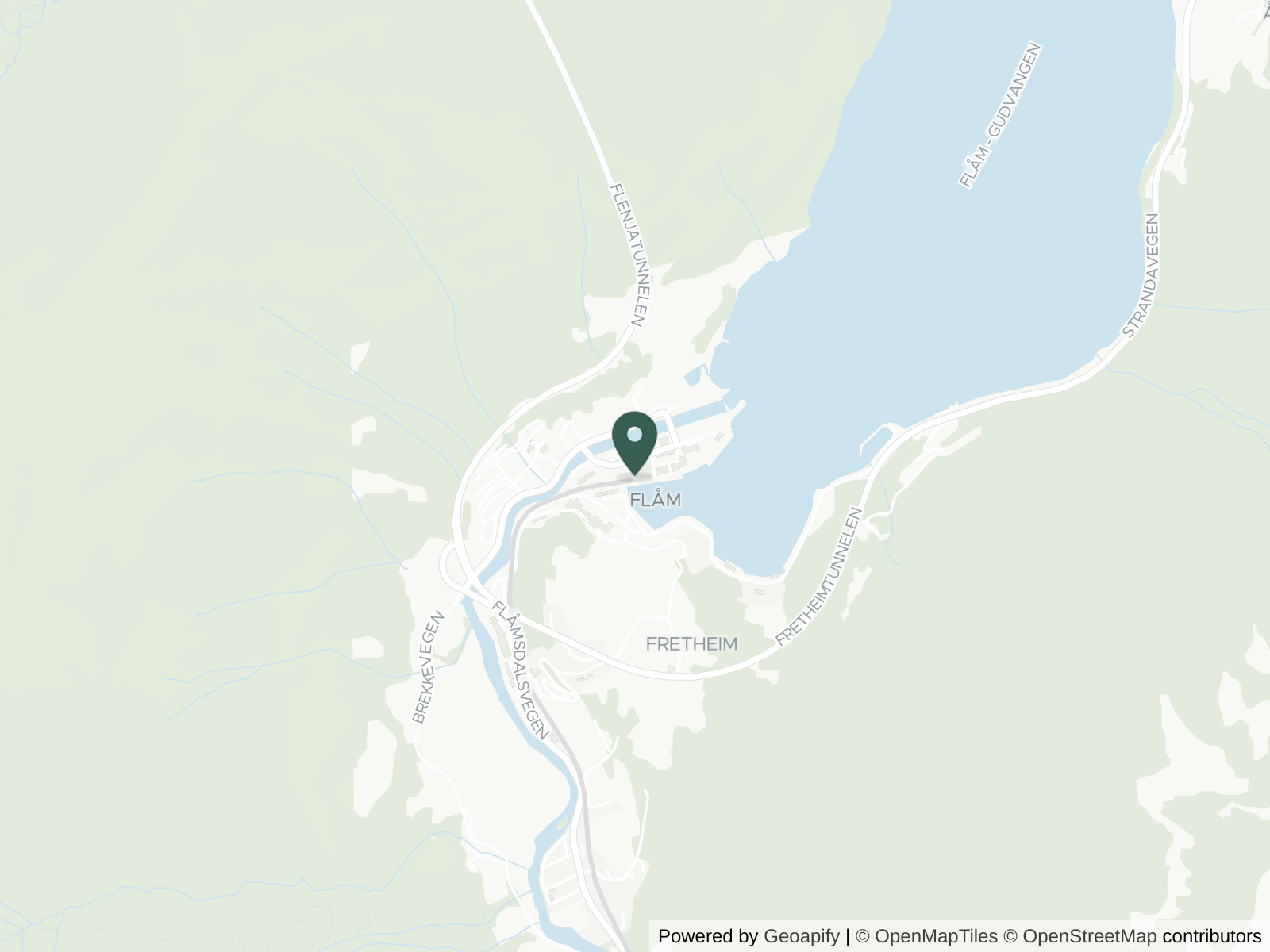 Map of Flåm Railway
