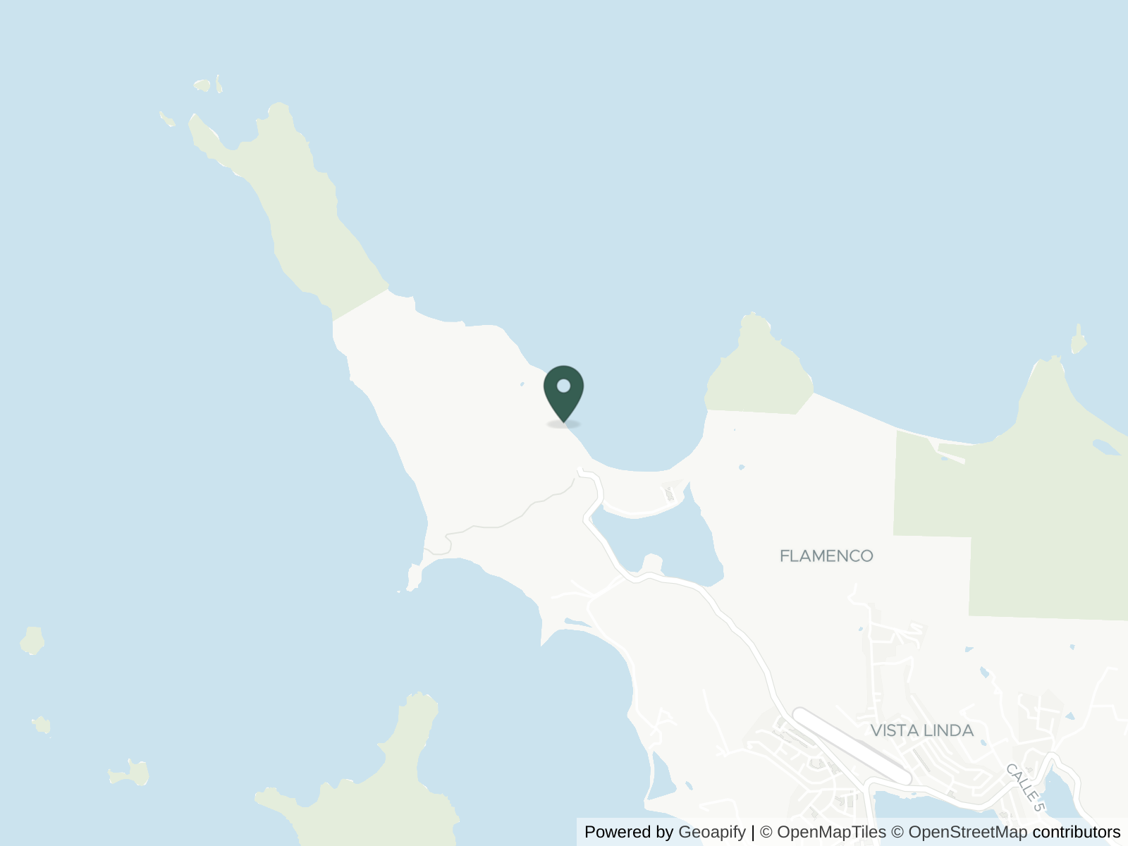 Map of Flamenco Beach