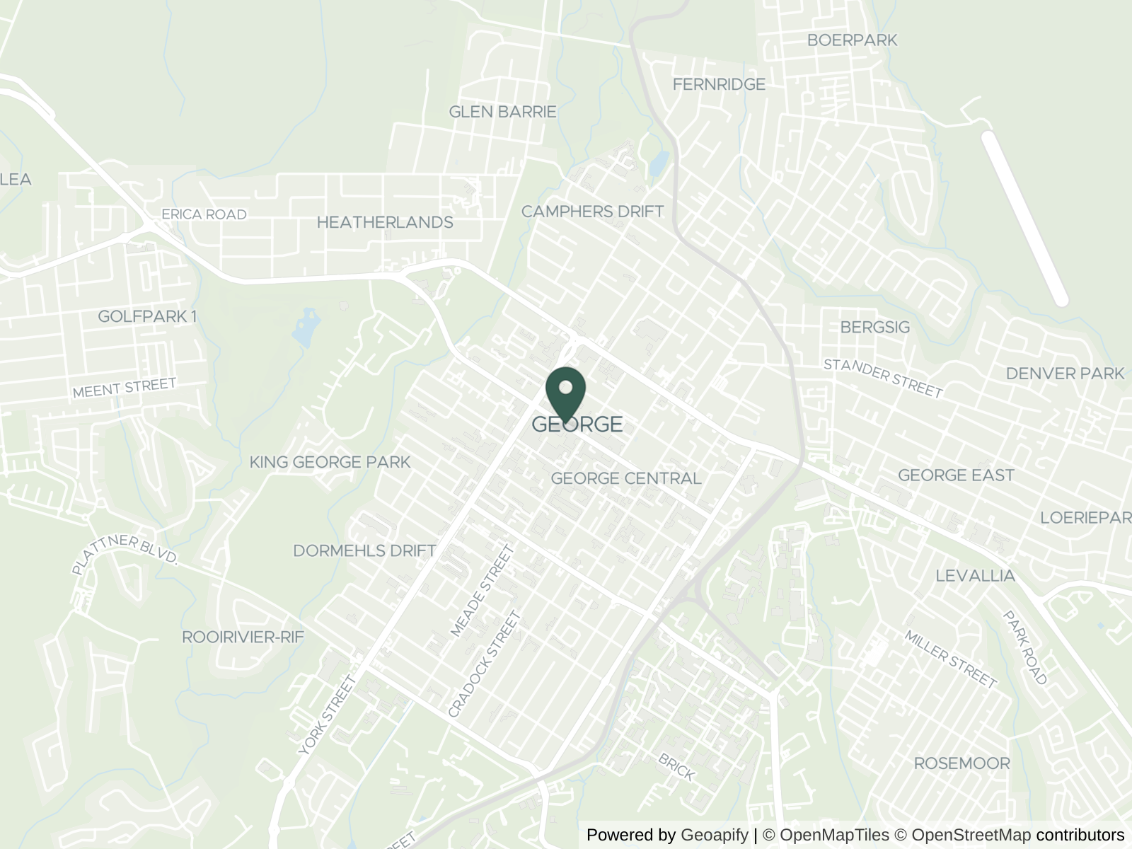 Map of Garden Route