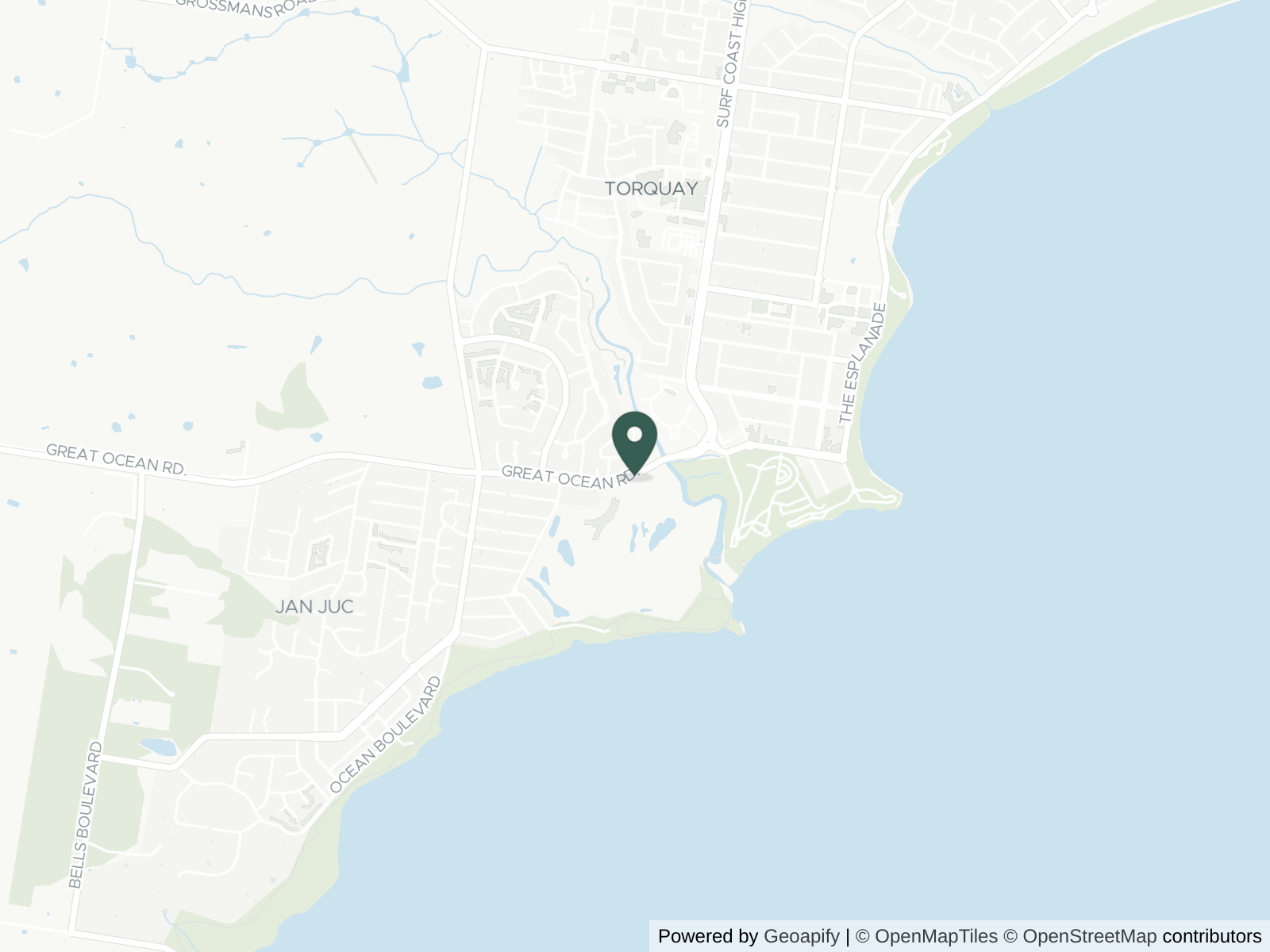 Map of Great Ocean Road