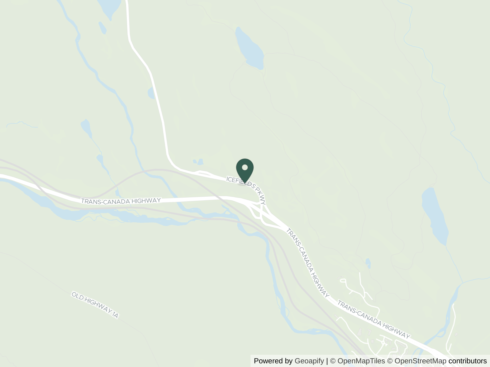 Map of Icefields Parkway