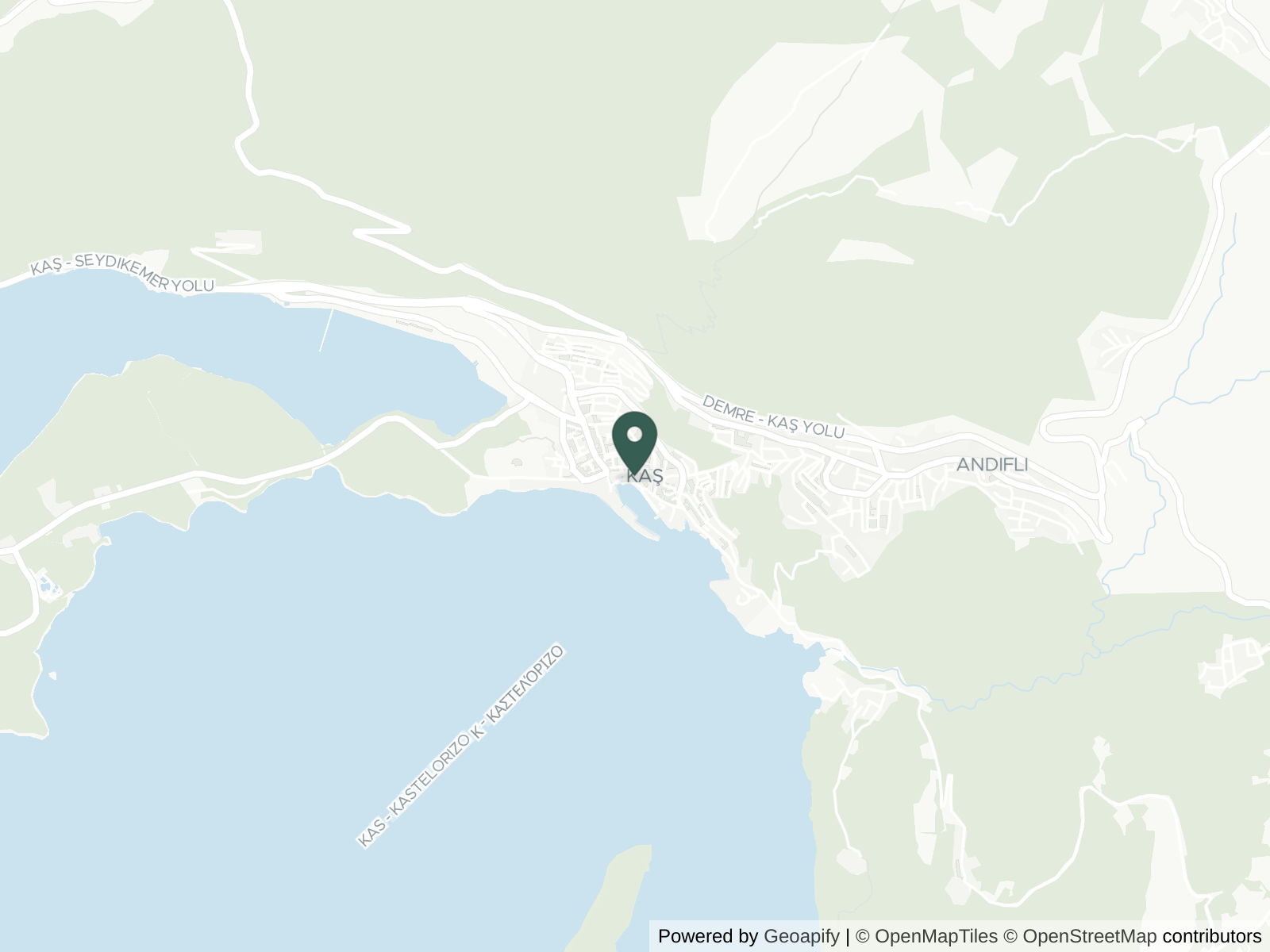 Map of Kaş