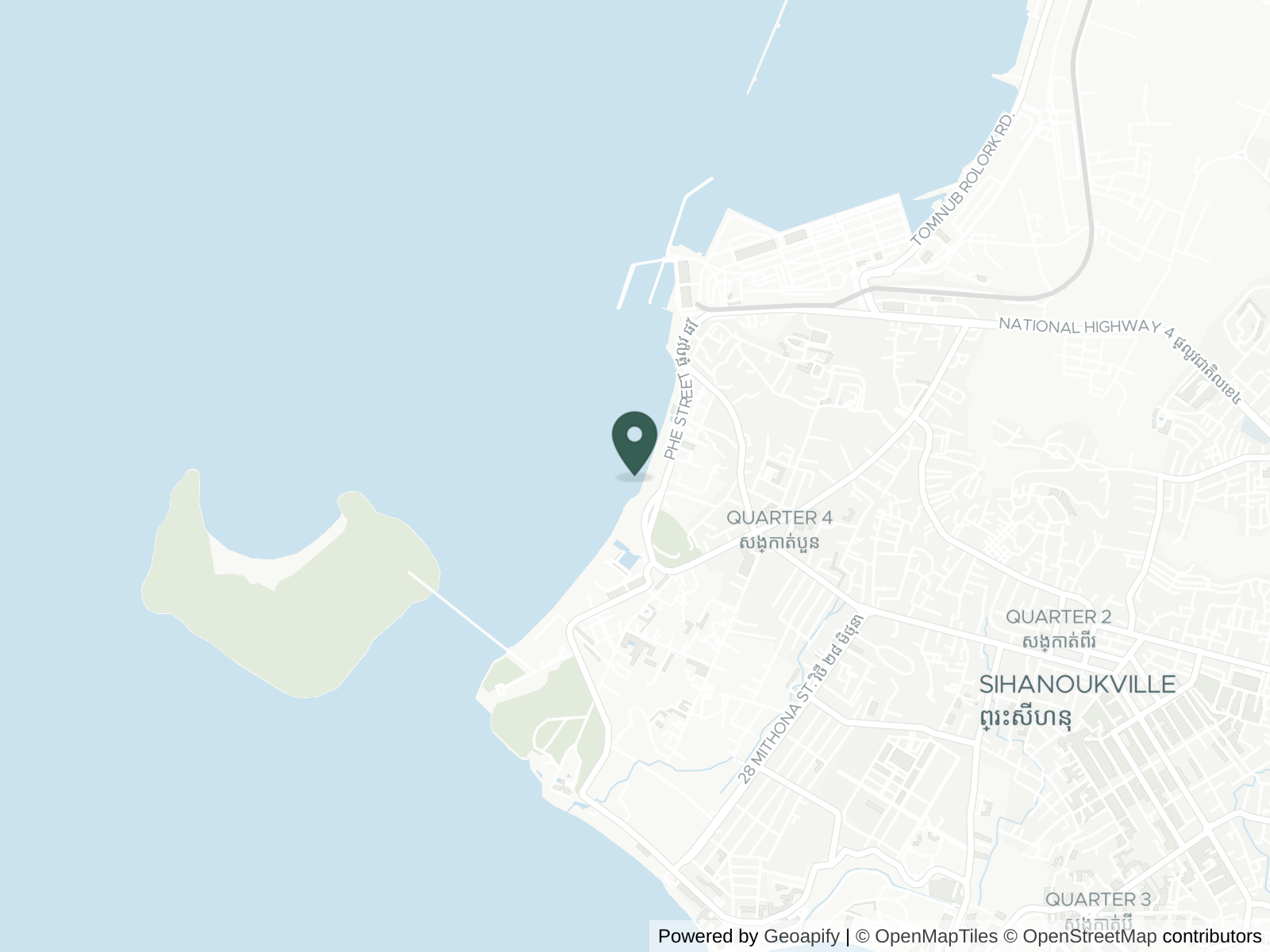 Map of Koh Rong Sanloem