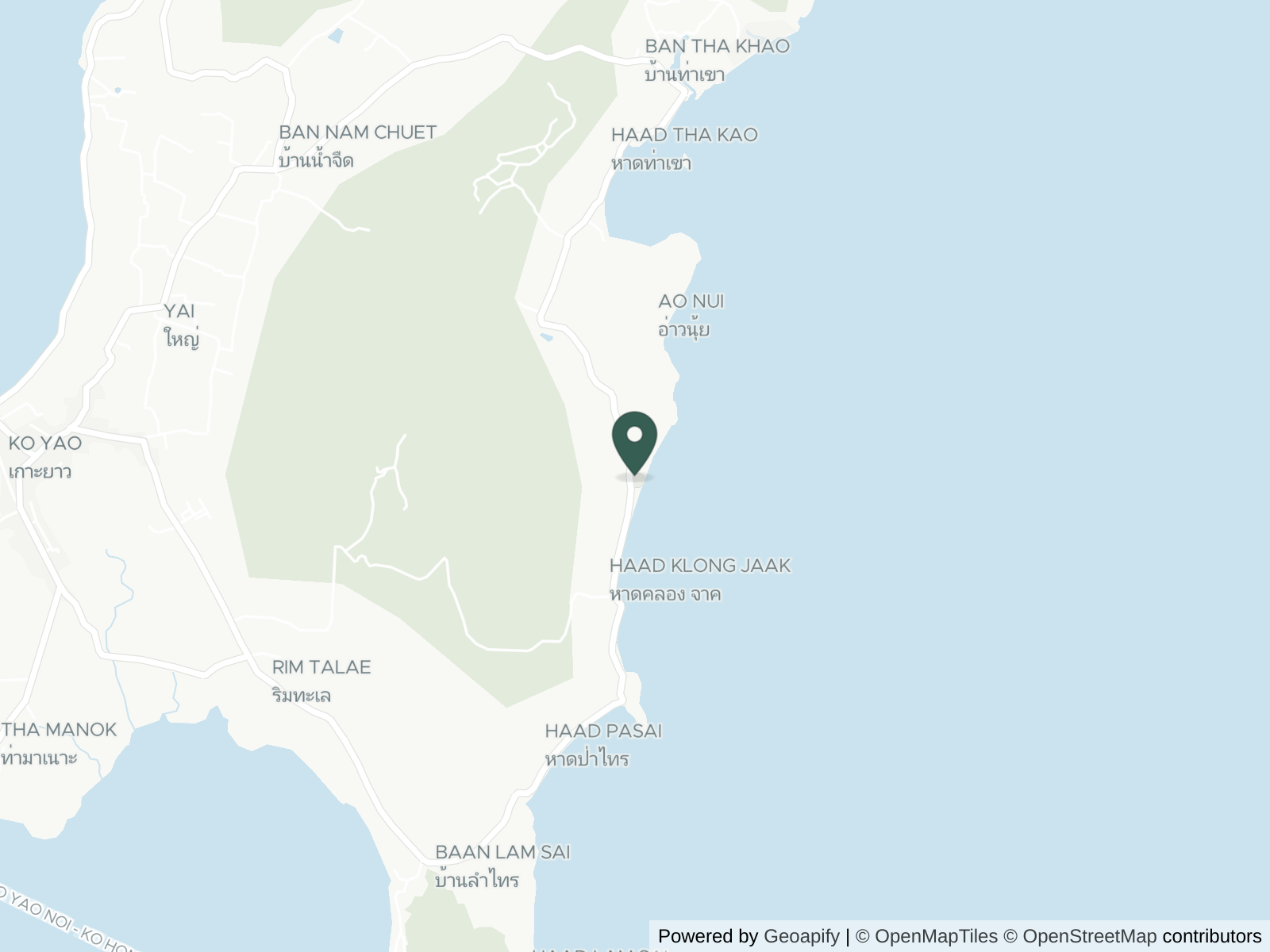 Map of Koh Yao Noi