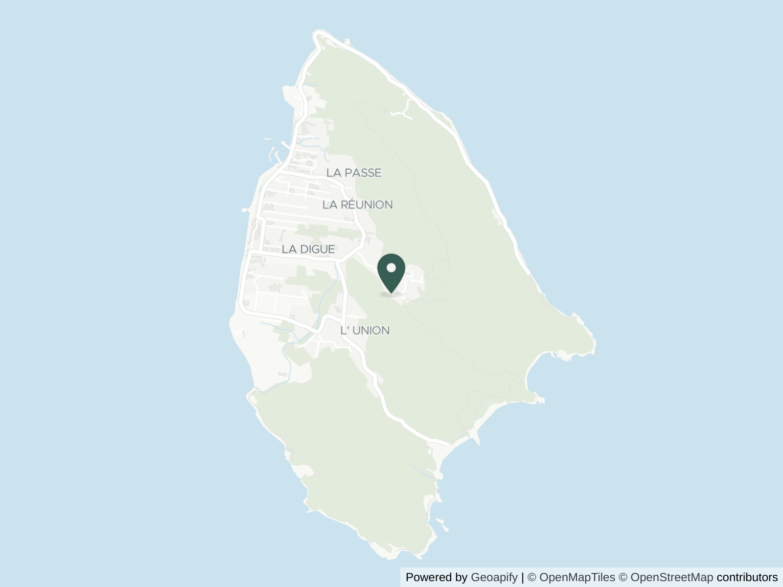 Map of La Digue