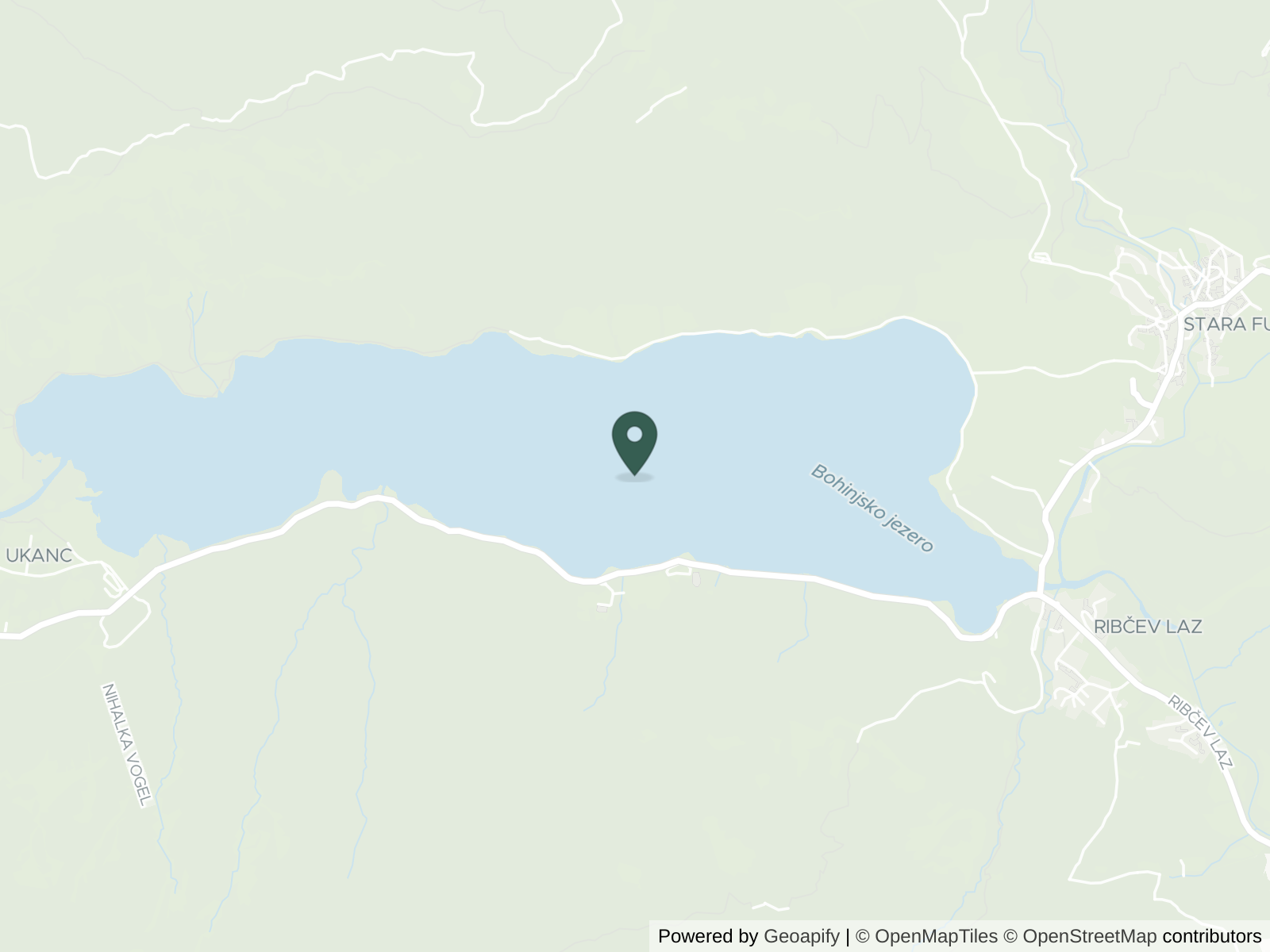 Map of Lake Bohinj