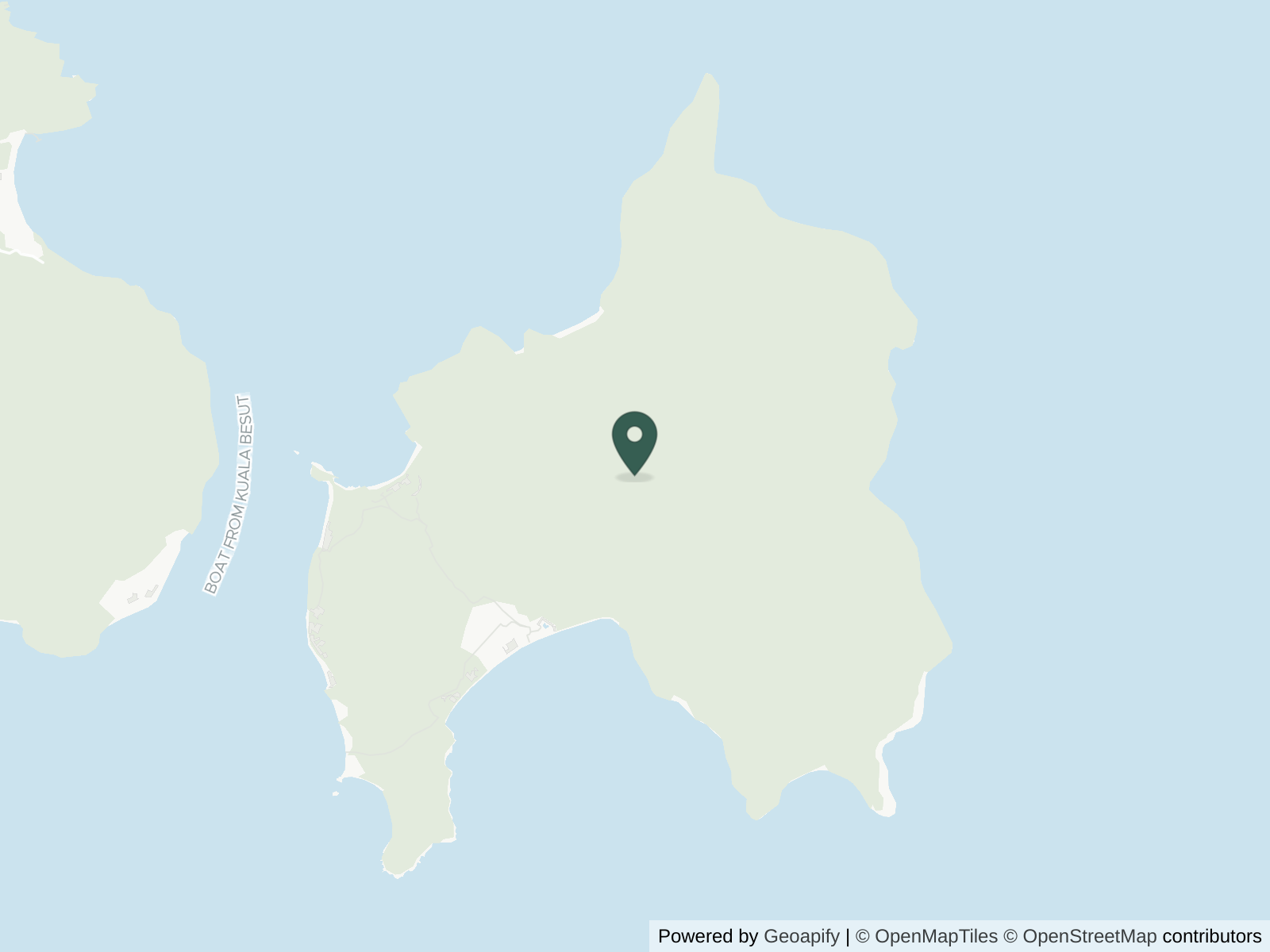 Map of Malaysia's east coast: the Perhentians