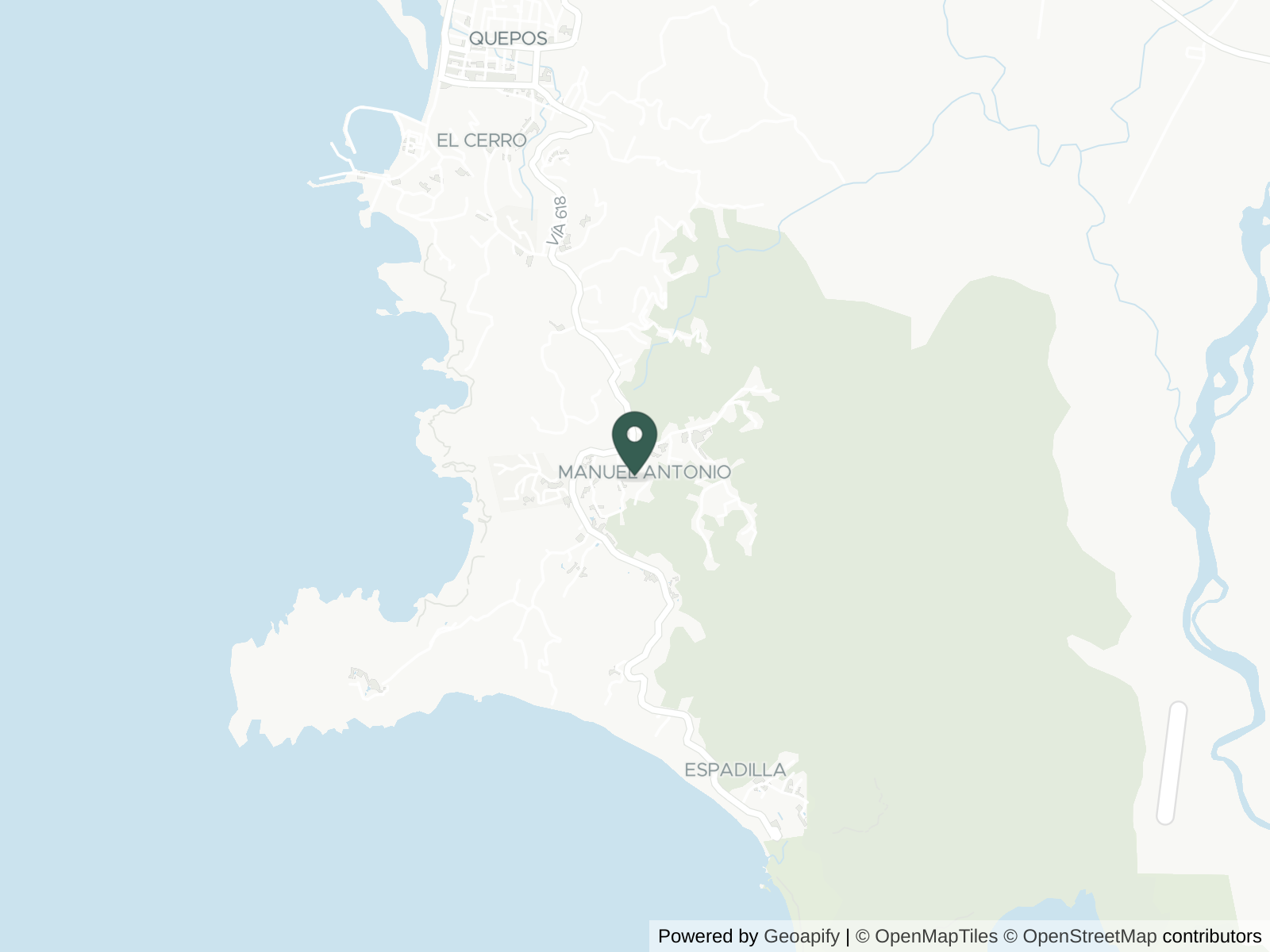 Map of Manuel Antonio