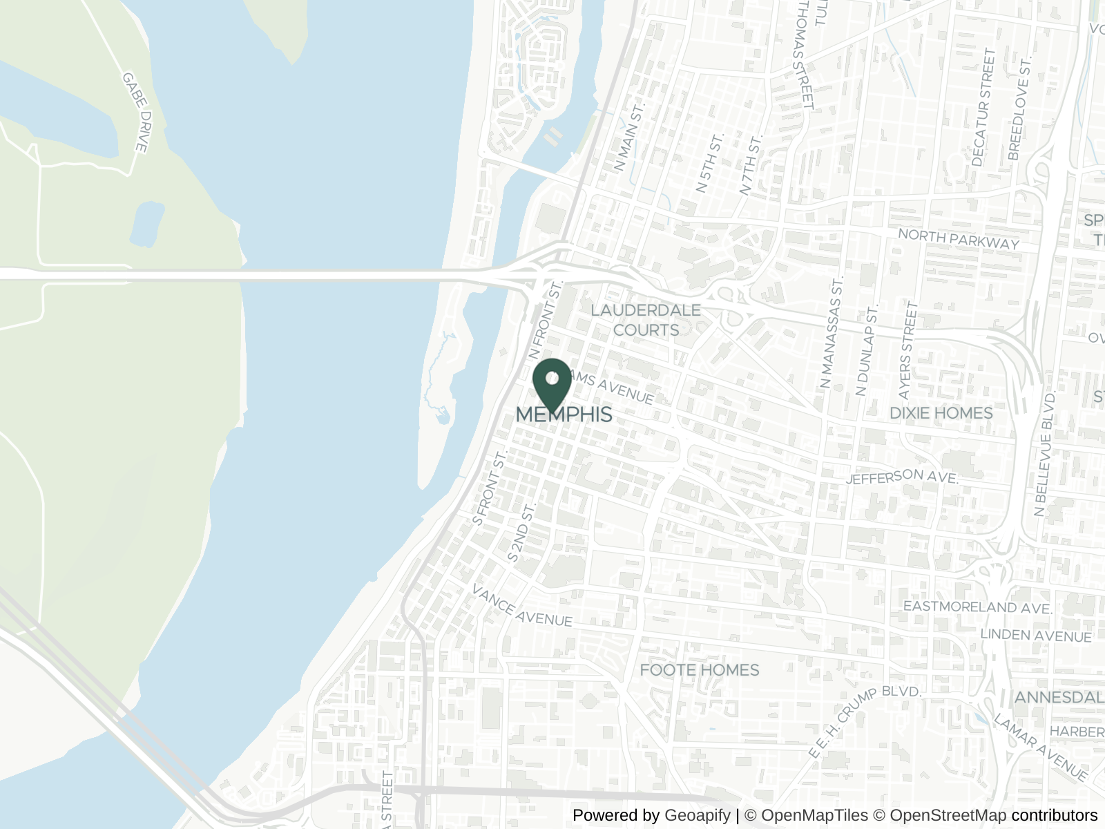 Map of Memphis