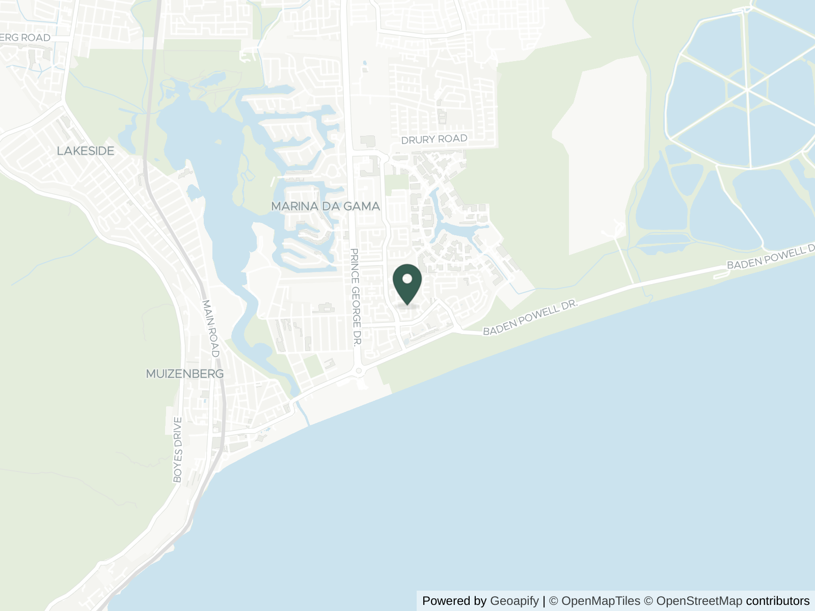 Map of Muizenberg