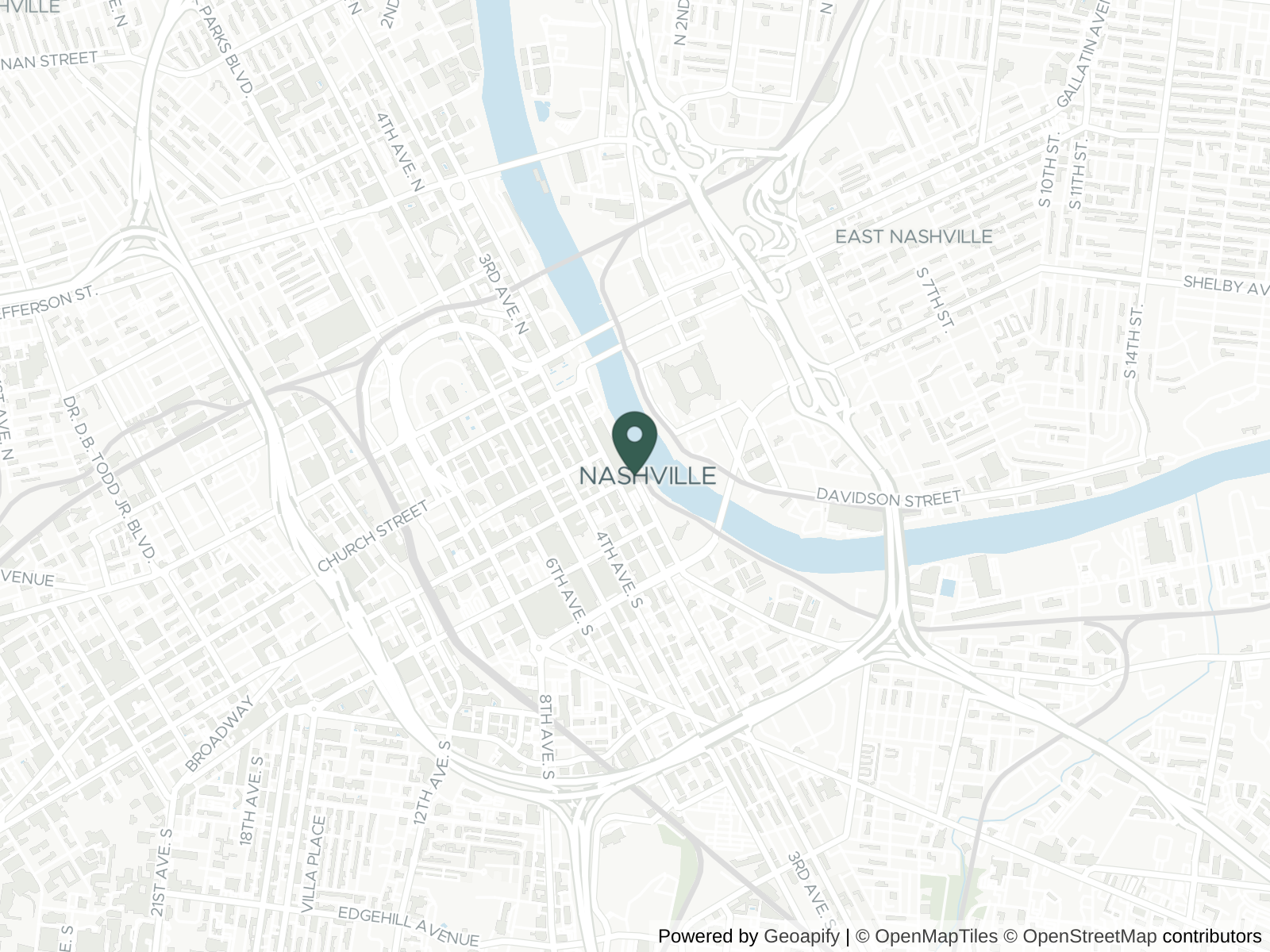 Map of Nashville