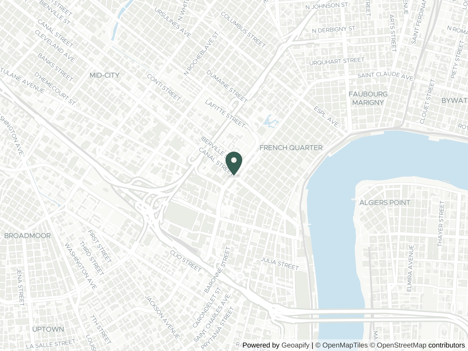 Map of New Orleans