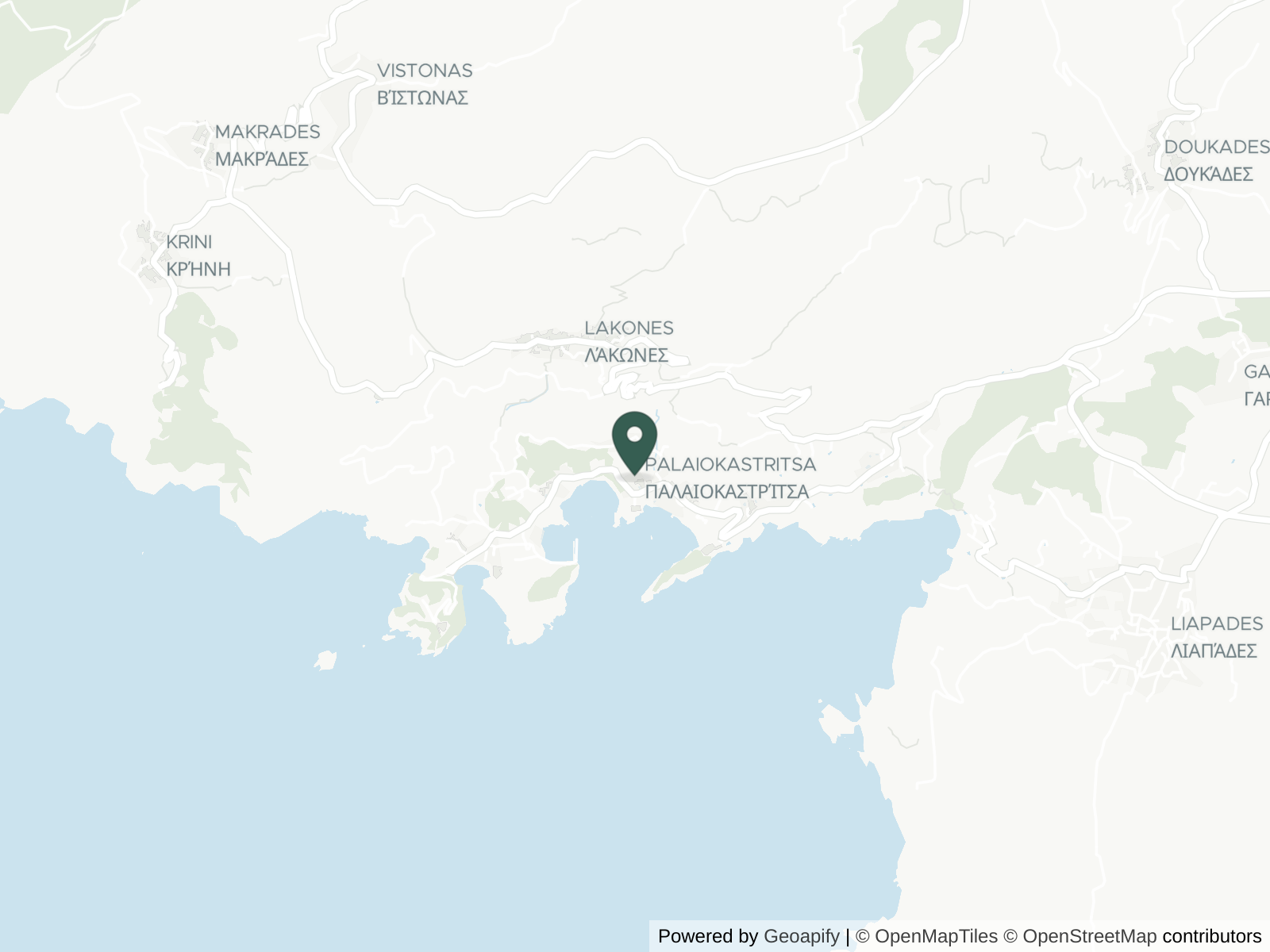 Map of Paleokastritsa
