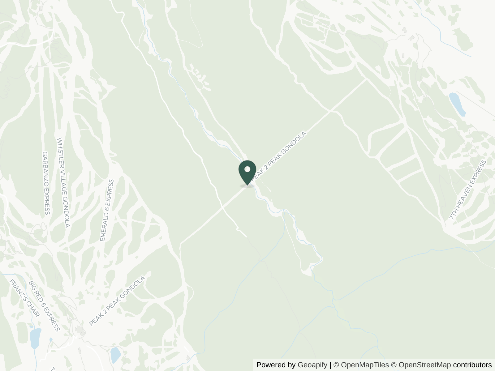 Map of Peak 2 Peak Gondola
