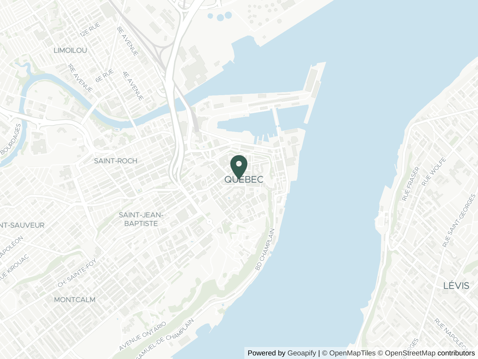 Map of Quebec City