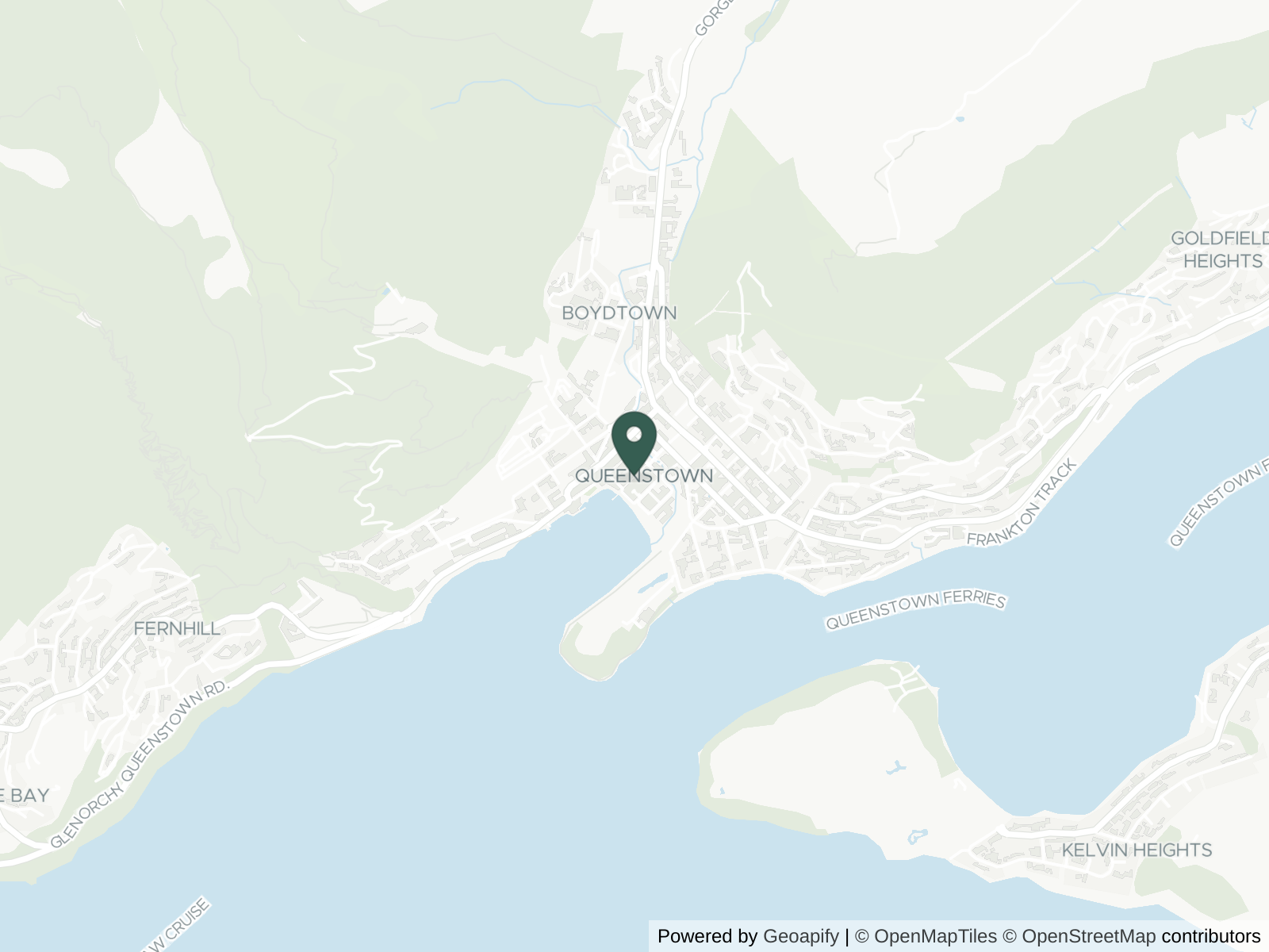 Map of Queenstown