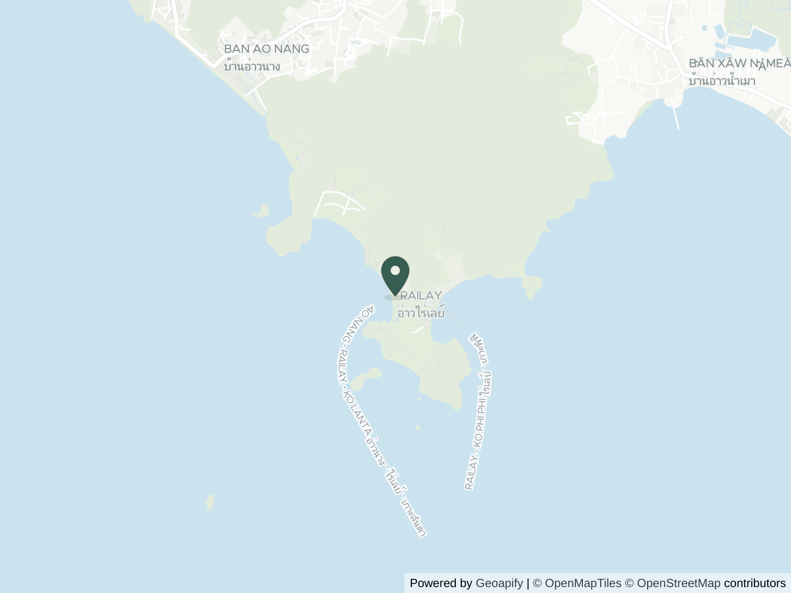 Map of Railay Beach