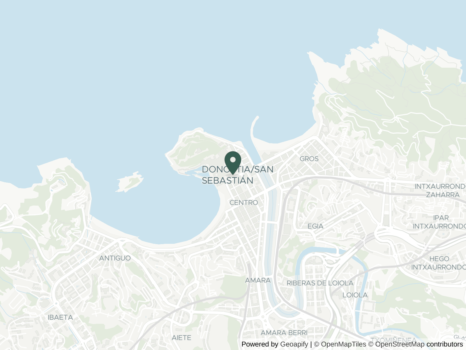 Map of San Sebastián