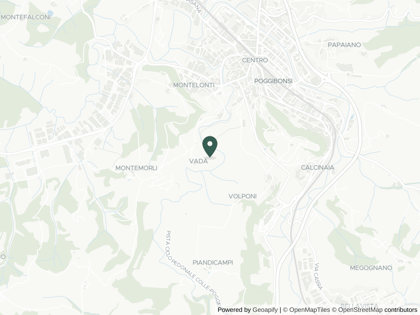 Map of Saturnia hot springs