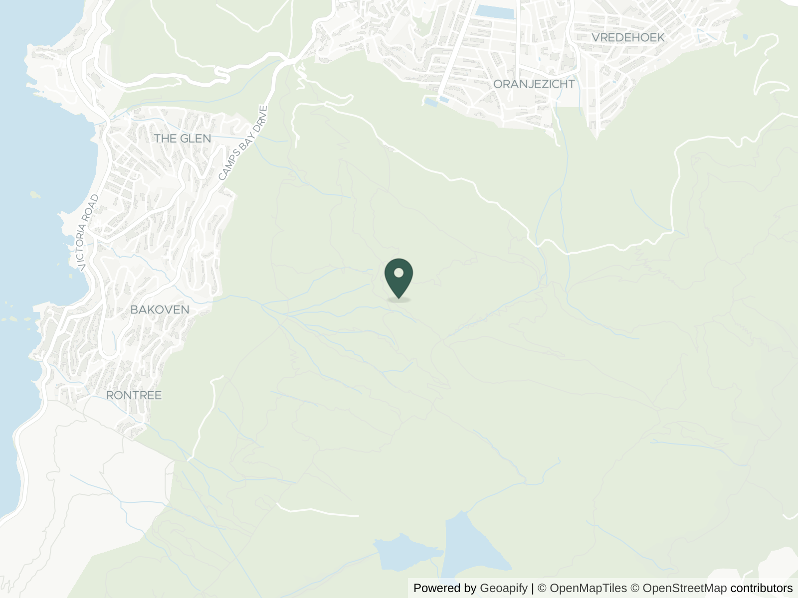 Map of Table Mountain