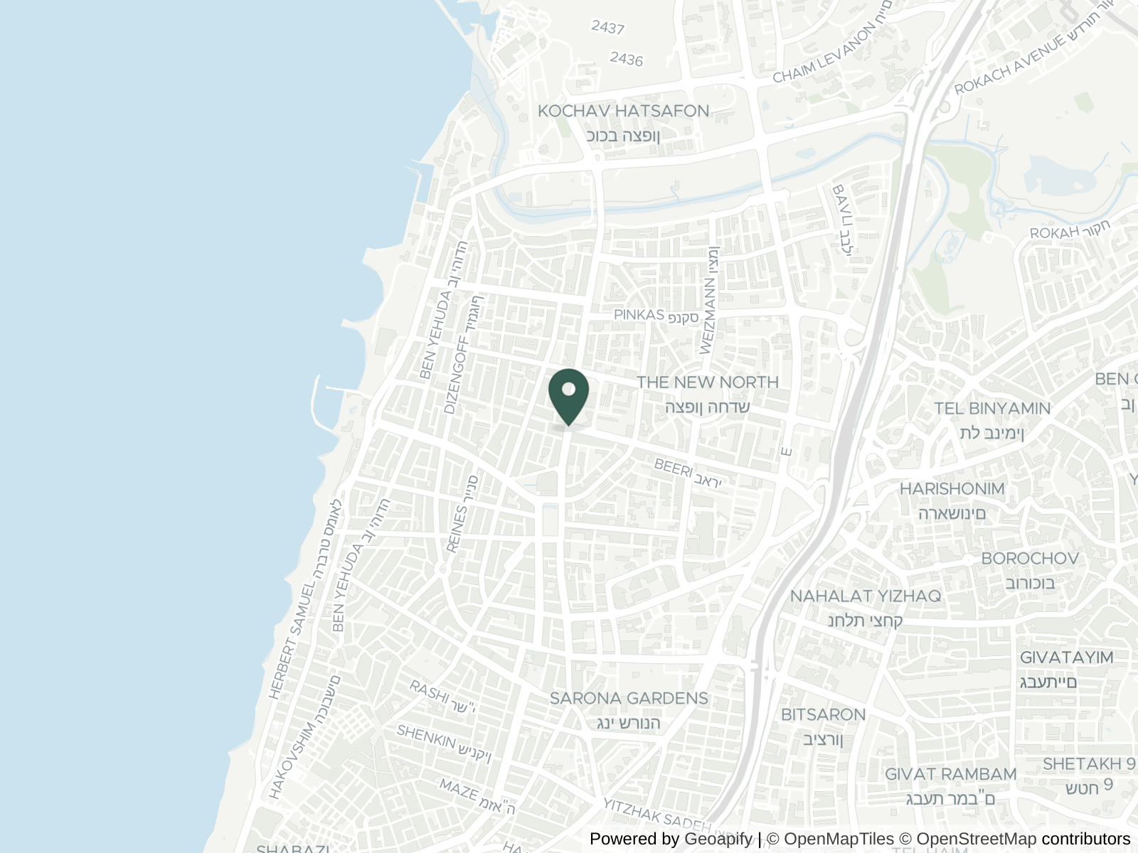 Map of Tel Aviv