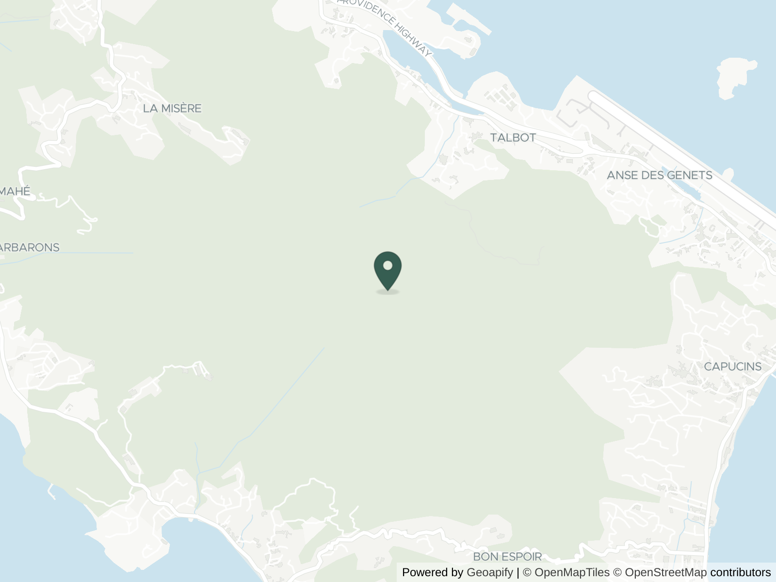 Map of The Inner Seychelles: Mahé