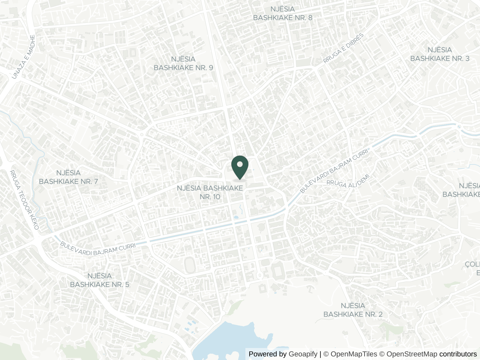 Map of Tirana