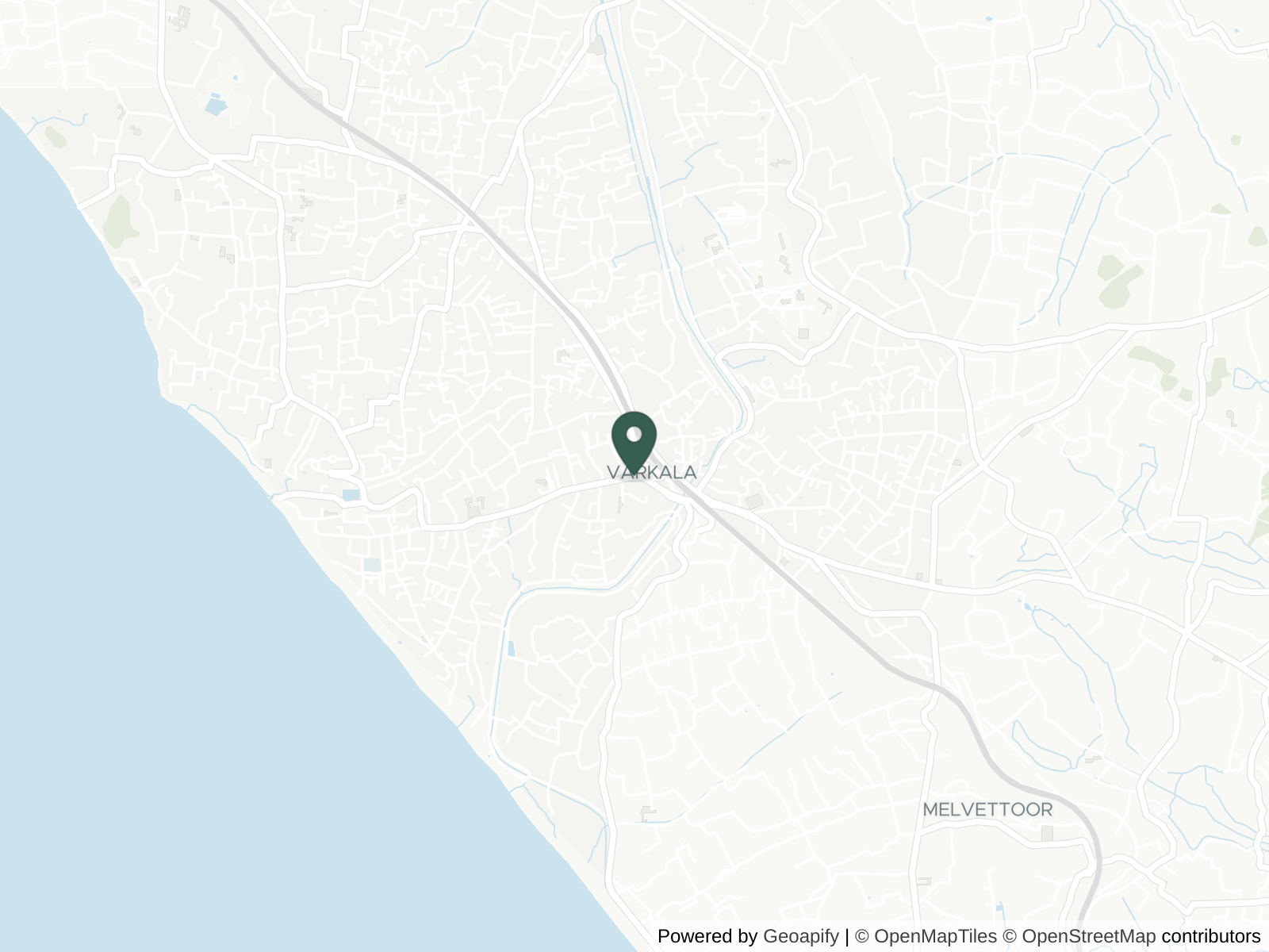 Map of Varkala
