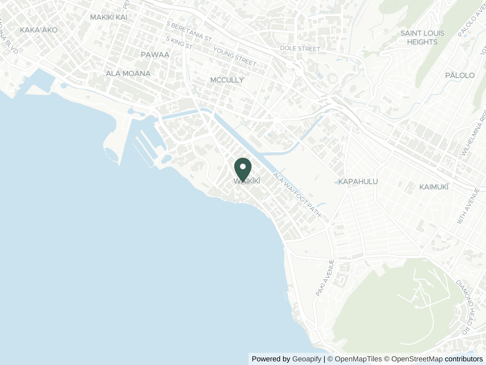 Map of Waikiki