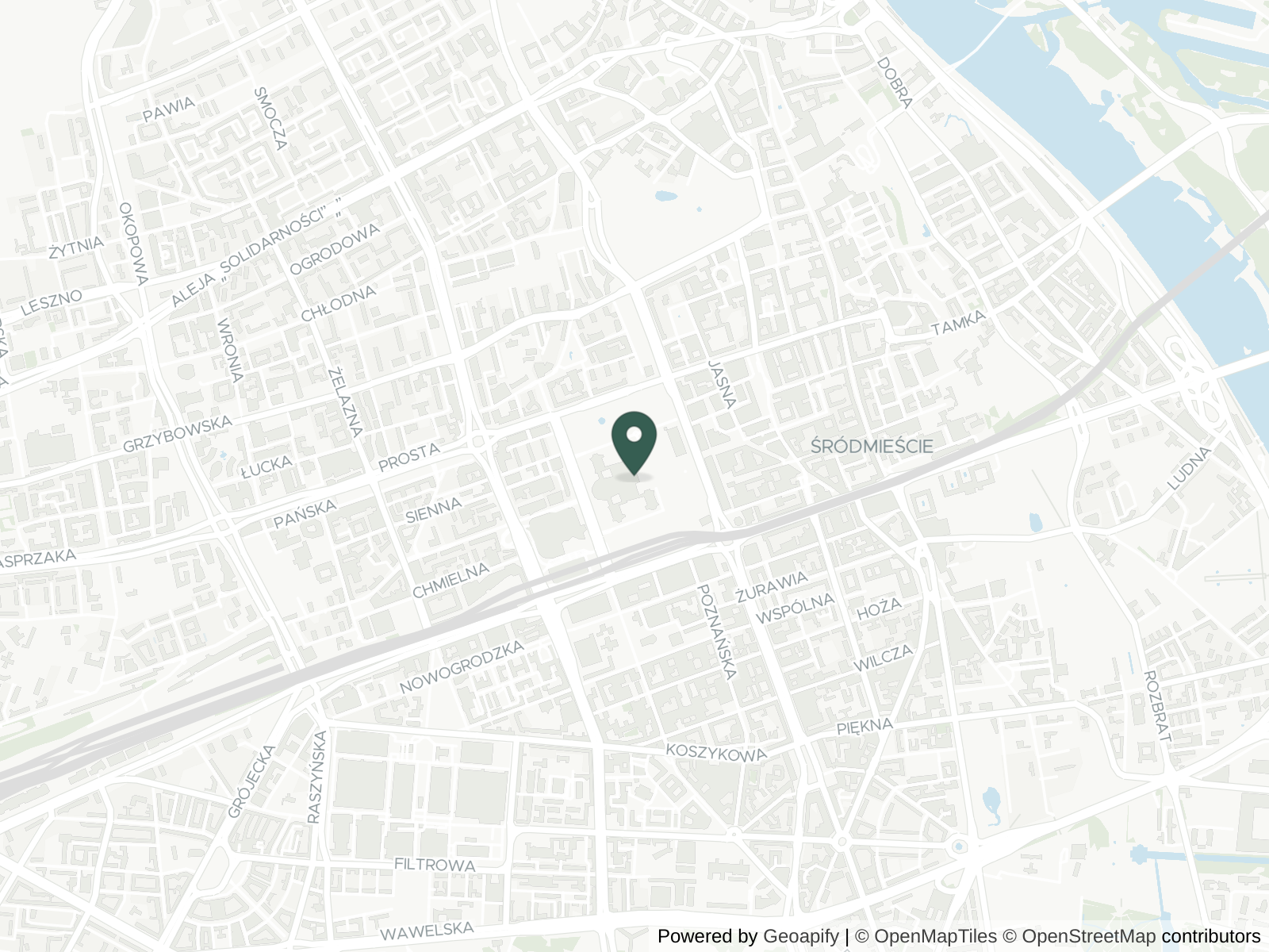 Map of Warsaw