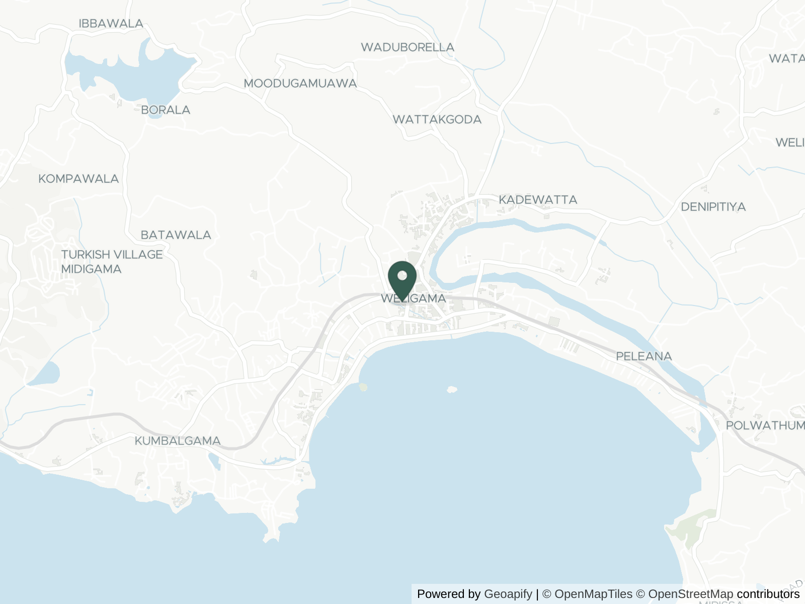 Map of Weligama