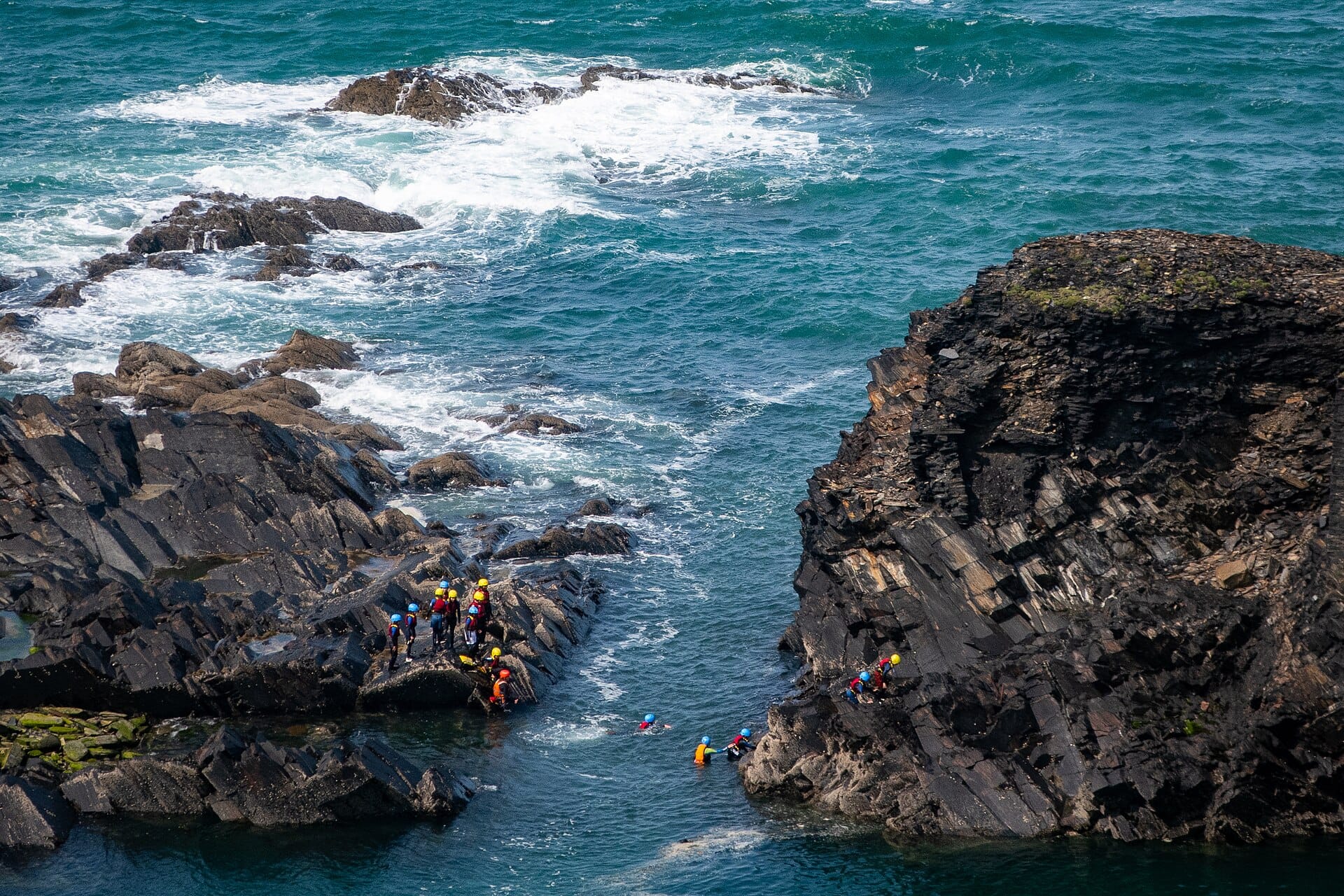 Coasteering in Pembrokeshire, Wales