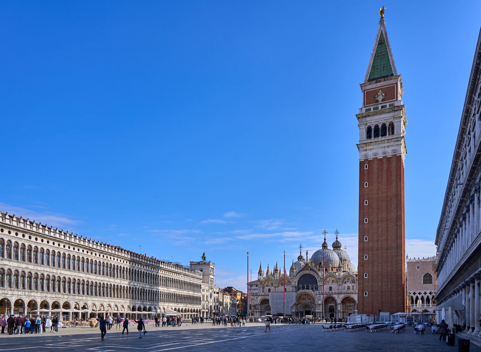 St Mark’s Square, with the basilica and campanile, Venice